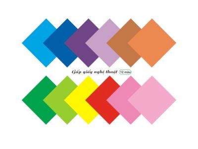 Gấp giấy nghệ thuật 12 màu