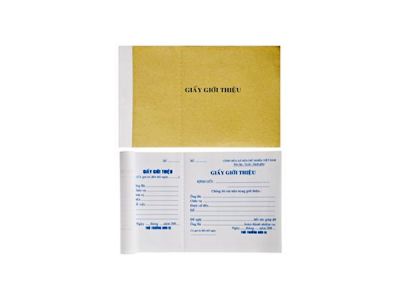 Giấy Giới Thiệu 1 Liên Trắng Dày